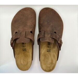 Birkenstock Unisex Boston Soft Footbed, Habana Oiled Leather, 41 M EU